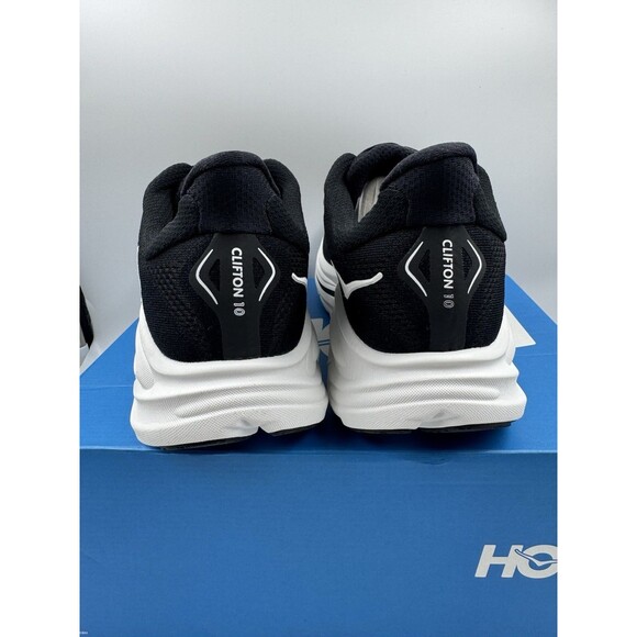 Hoka One One Clifton 9D Sneakers Running, Walking Black Mesh 1162030 BWHT - Picture 6 of 16